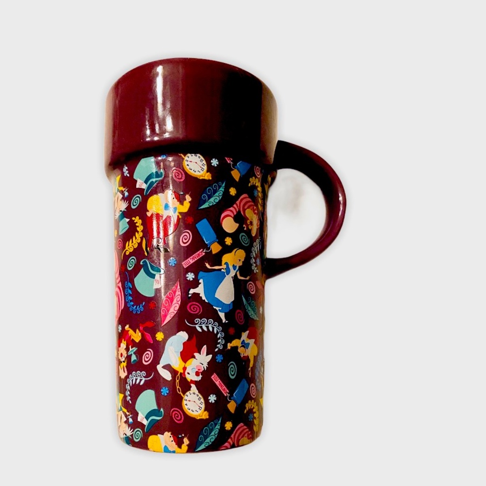 Disney Store tall ceramic mug Alice in Wonderland